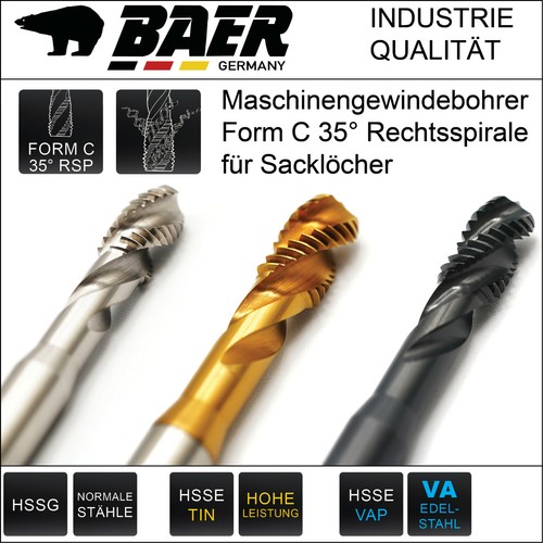 Baer gewindebohrer m20 zur - gewindebohrer, m2-m20
