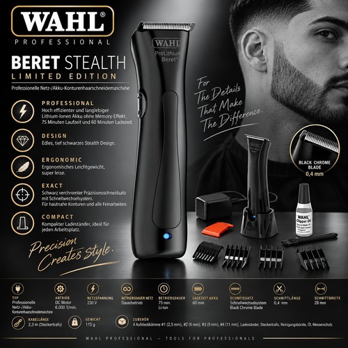 Wahl beret stealth netz akku - wahl,